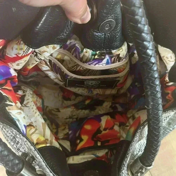 Original by Sharif 1827 Gray Snakeskin Shoulder Bag - Picture 5 of 7